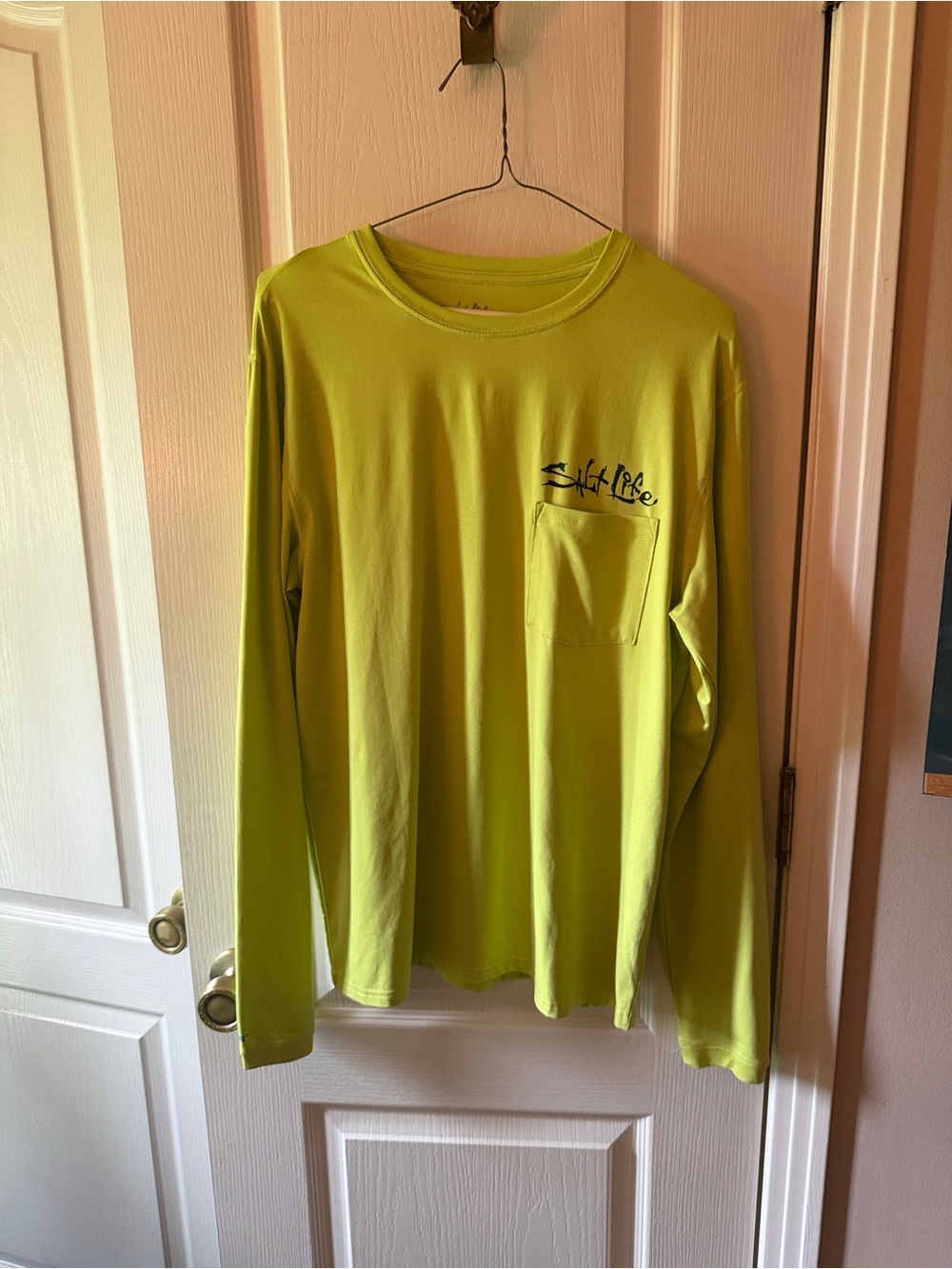 Salt Life Neon Lime Crew Neck Long Sleeve Tee